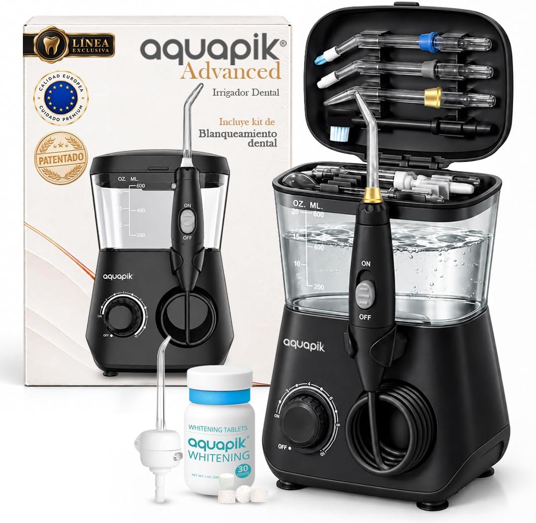 Irrigador dental Aquapik® ADVANCED · ortodoncia, implantes y kit blanqueador
