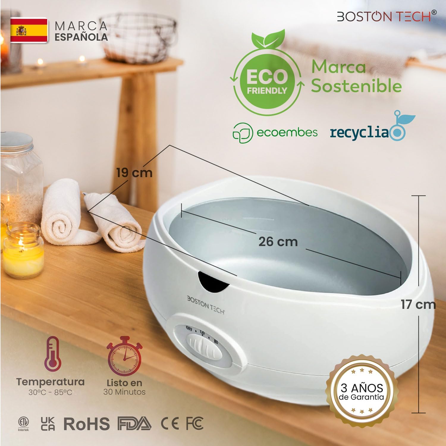 Baño de Parafina para Manos de Boston Tech