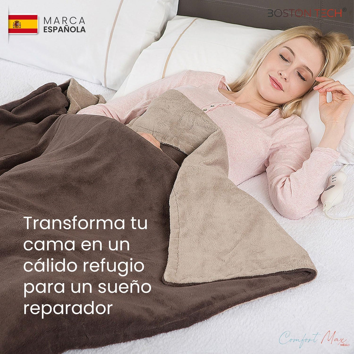 Manta eléctrica Boston Tech Comfortmax Double WE120 · 180 × 130 cm