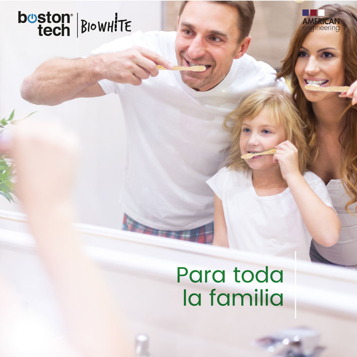 Cepillos de dientes de bambú BioWhite · pack de 4