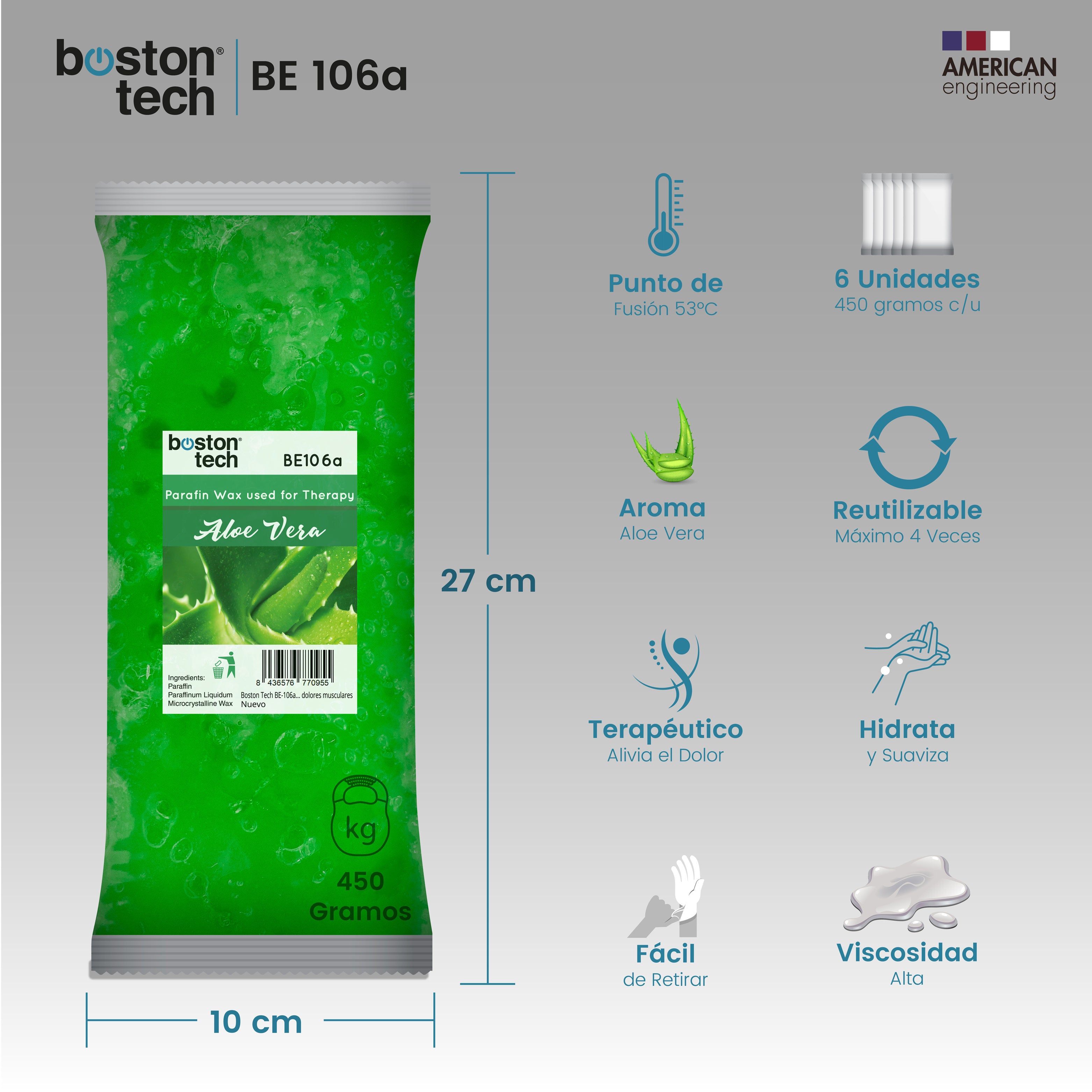 Cera de parafina Aloe Vera