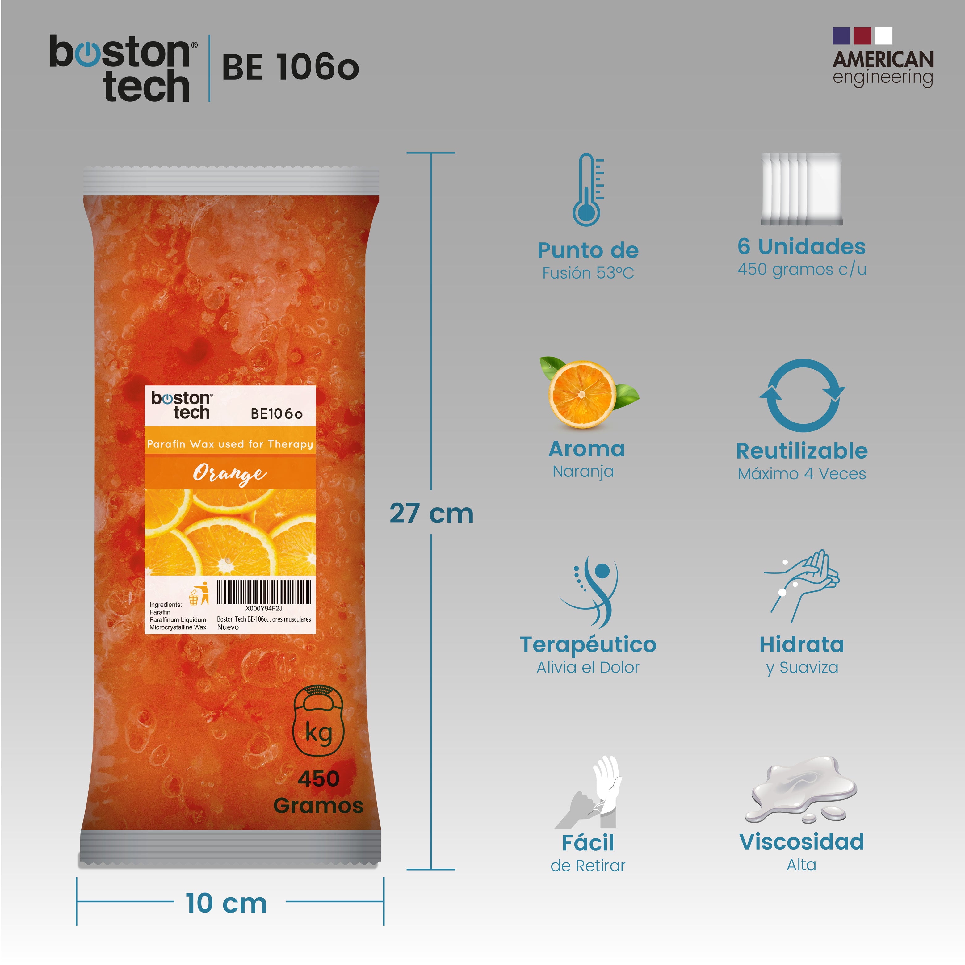 Cera de Parafina Naranja