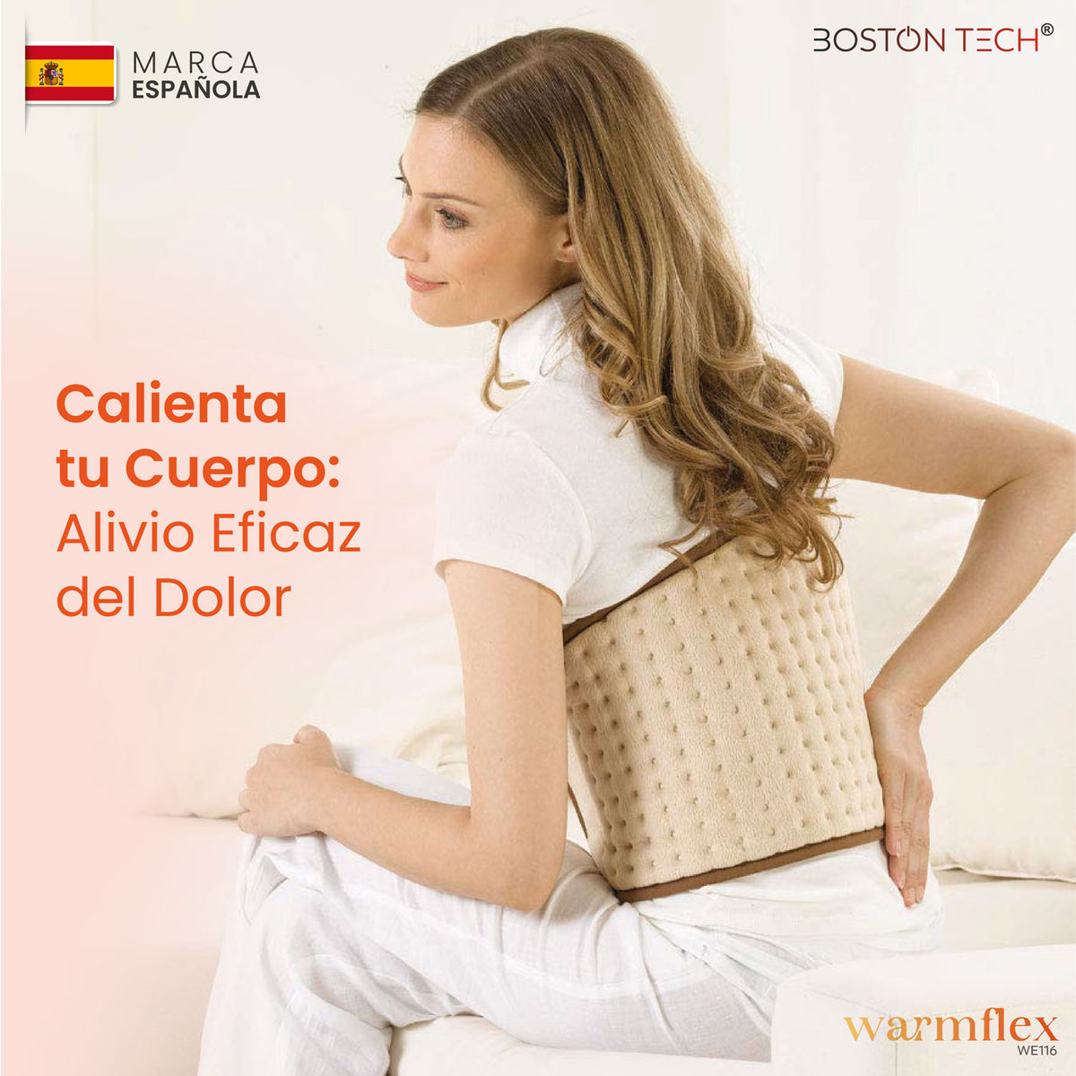 Almohadilla térmica eléctrica Boston Tech WarmFlex · 29 × 69 cm