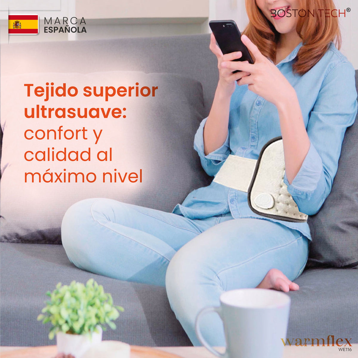 Almohadilla térmica eléctrica Boston Tech WarmFlex · 29 × 69 cm