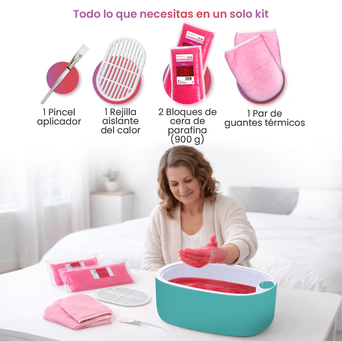 Baño de parafina para manos y pies Boston Tech BE108 · 5 L