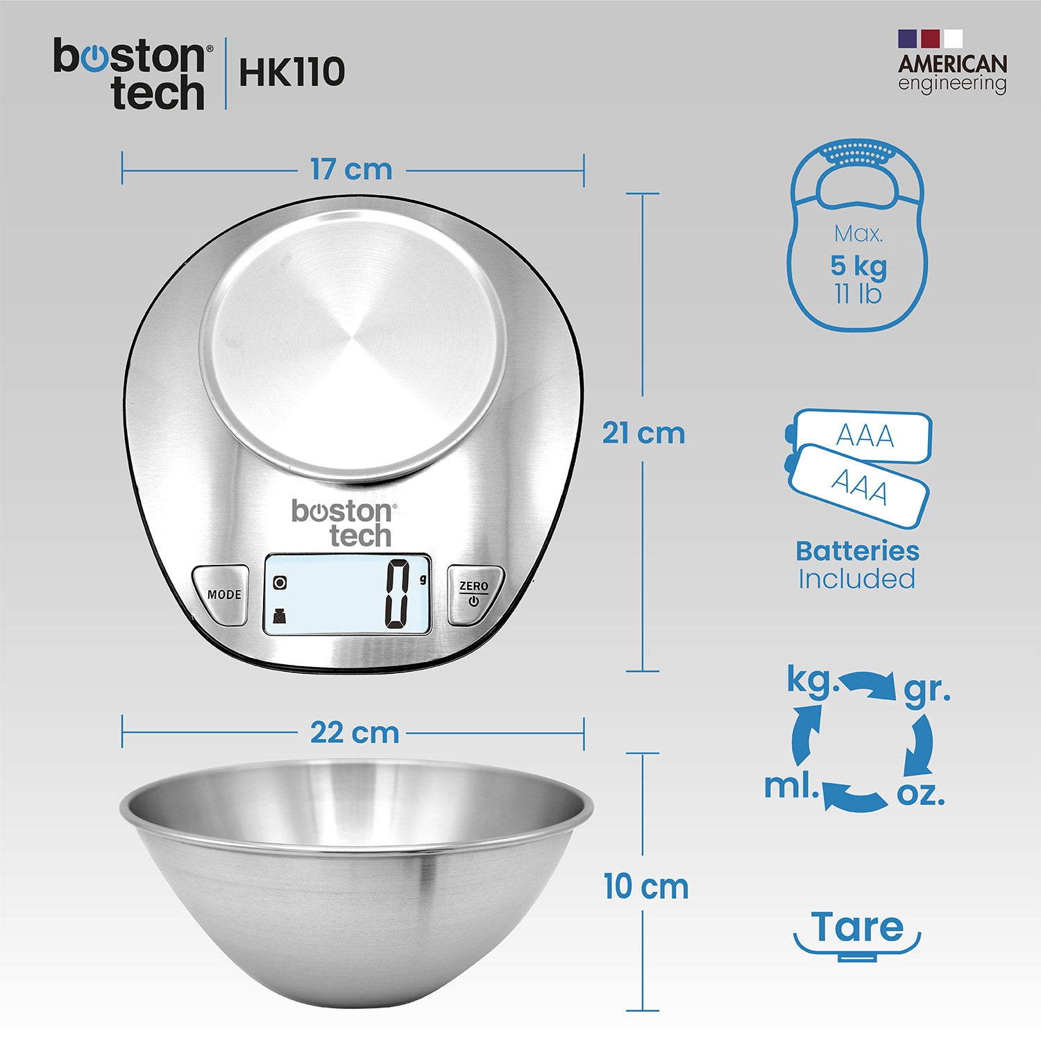 Báscula Digital con Bol Removible - HK110