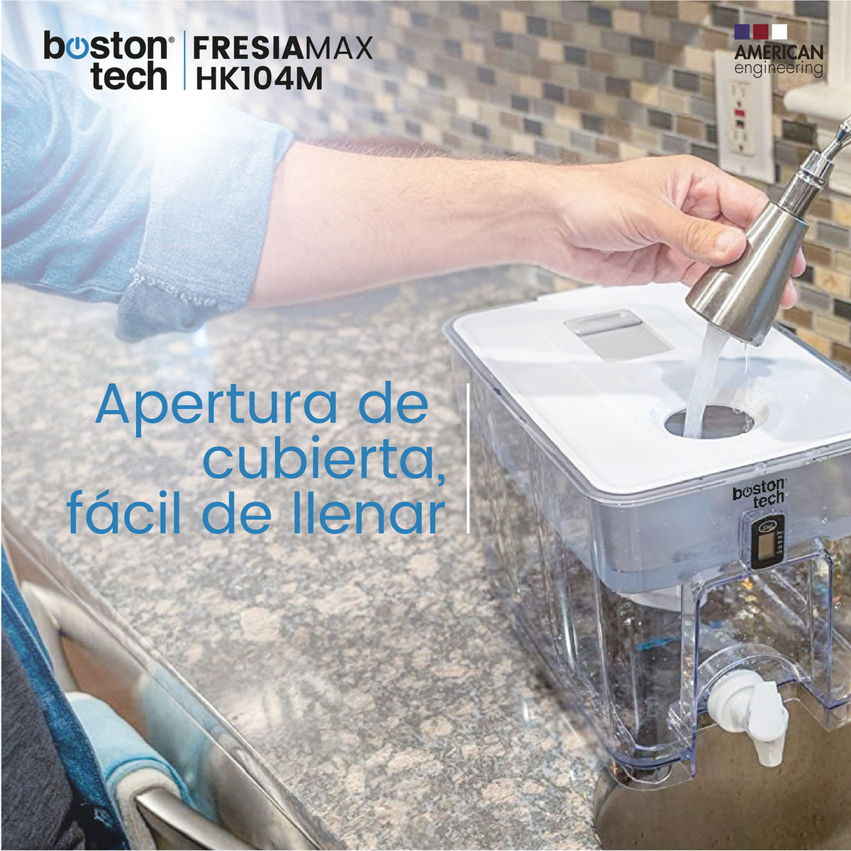 Dispensador de agua filtrada FresiaMax 7,5 L con grifo para el frigorífico