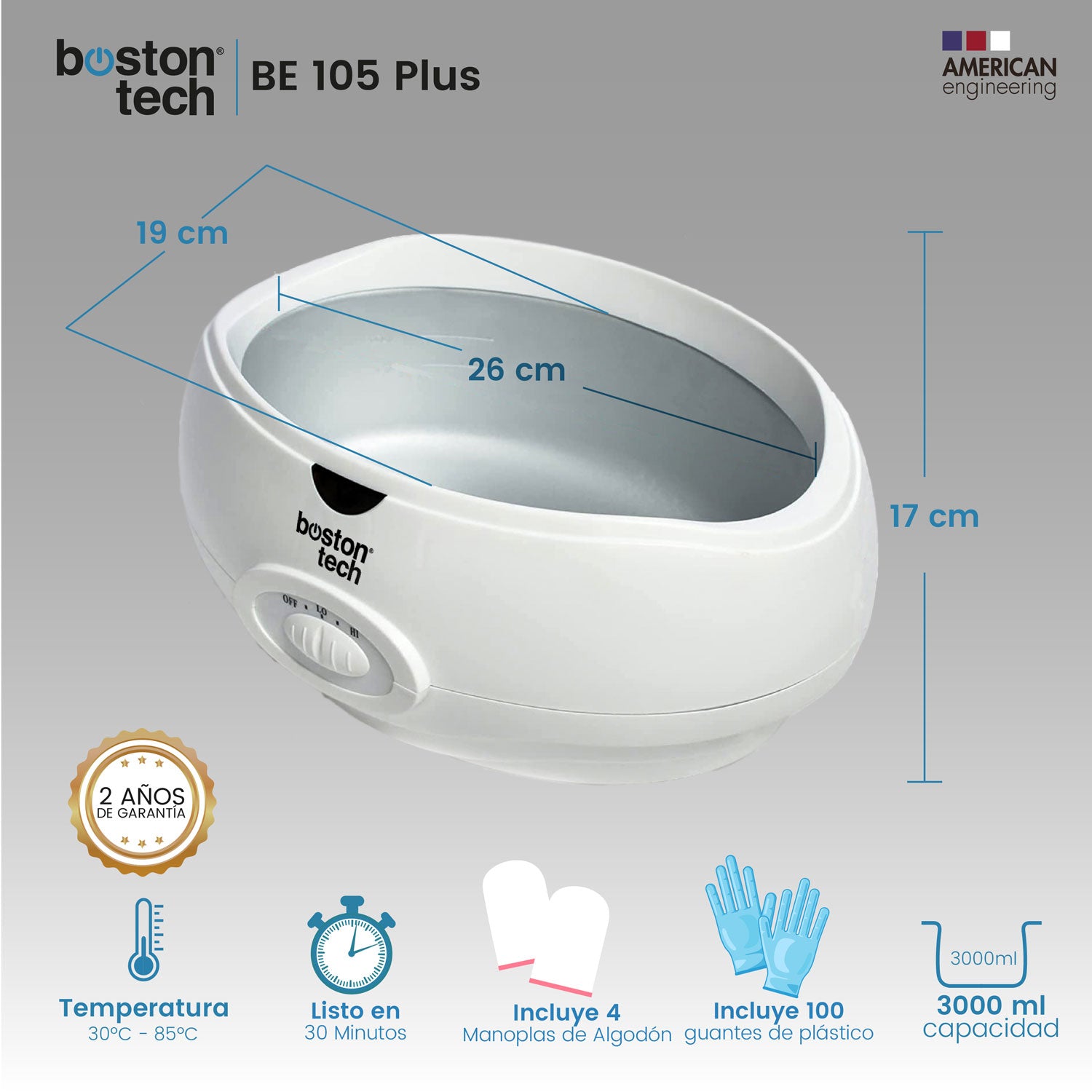 Baño de Parafina BE105 (Sin Cera)