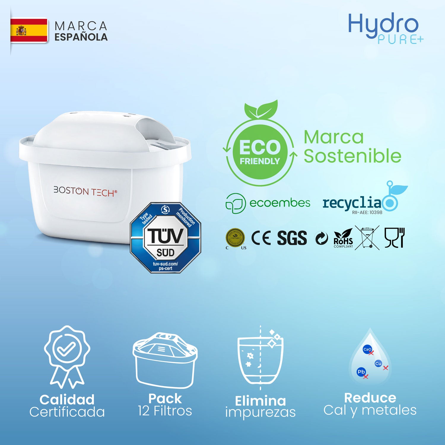 12 Cartuchos filtros de Agua