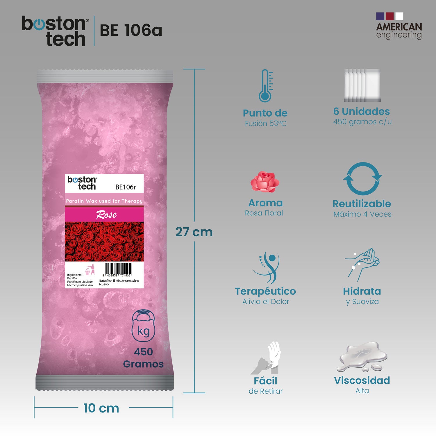 Cera de Parafina Rosa