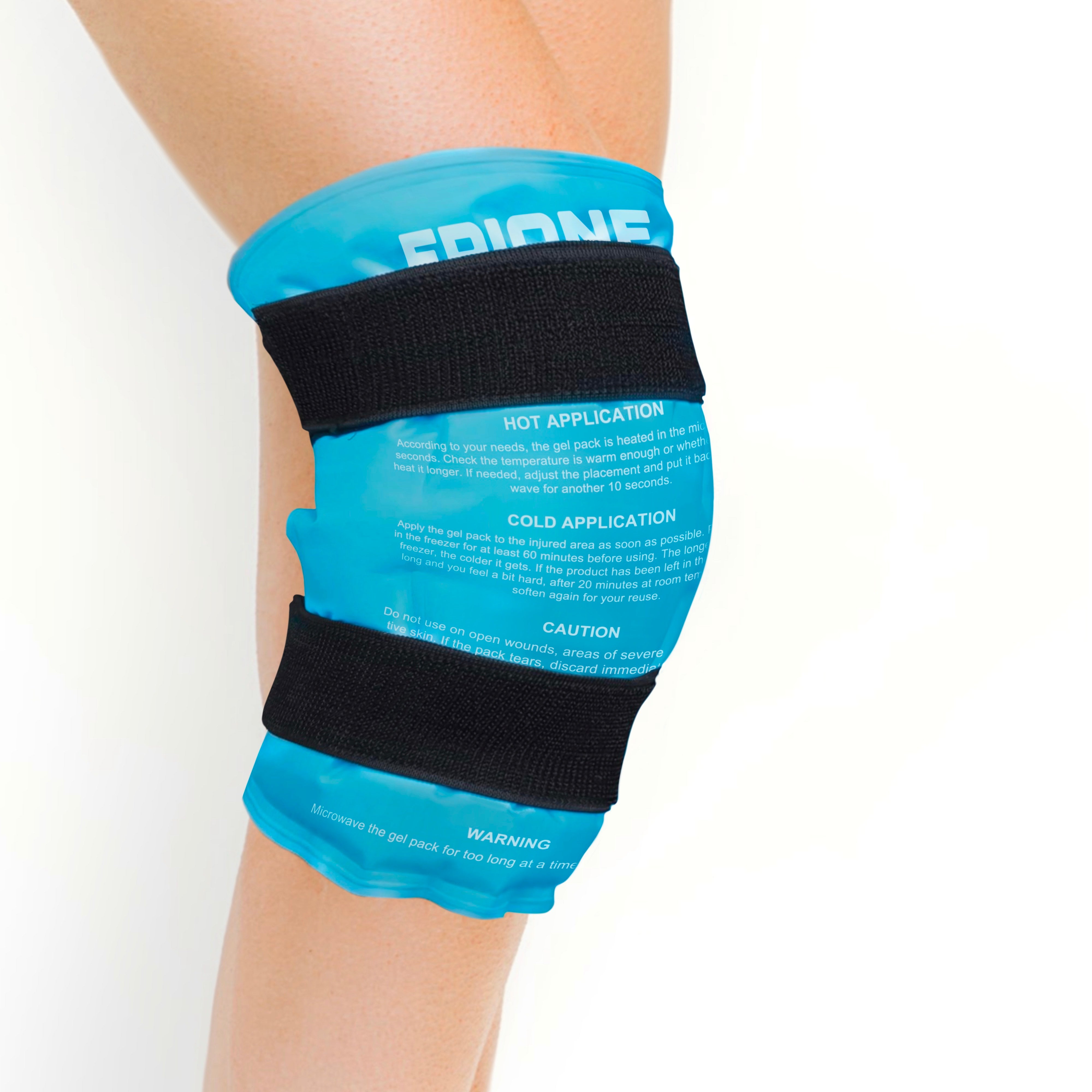 Bolsa de gel frío y calor 27 x 35 centímetros para rodilla – compresa reutilizable rodillera con correas ajustables y funda suave alivio del dolor hinchazón y recuperación muscular
