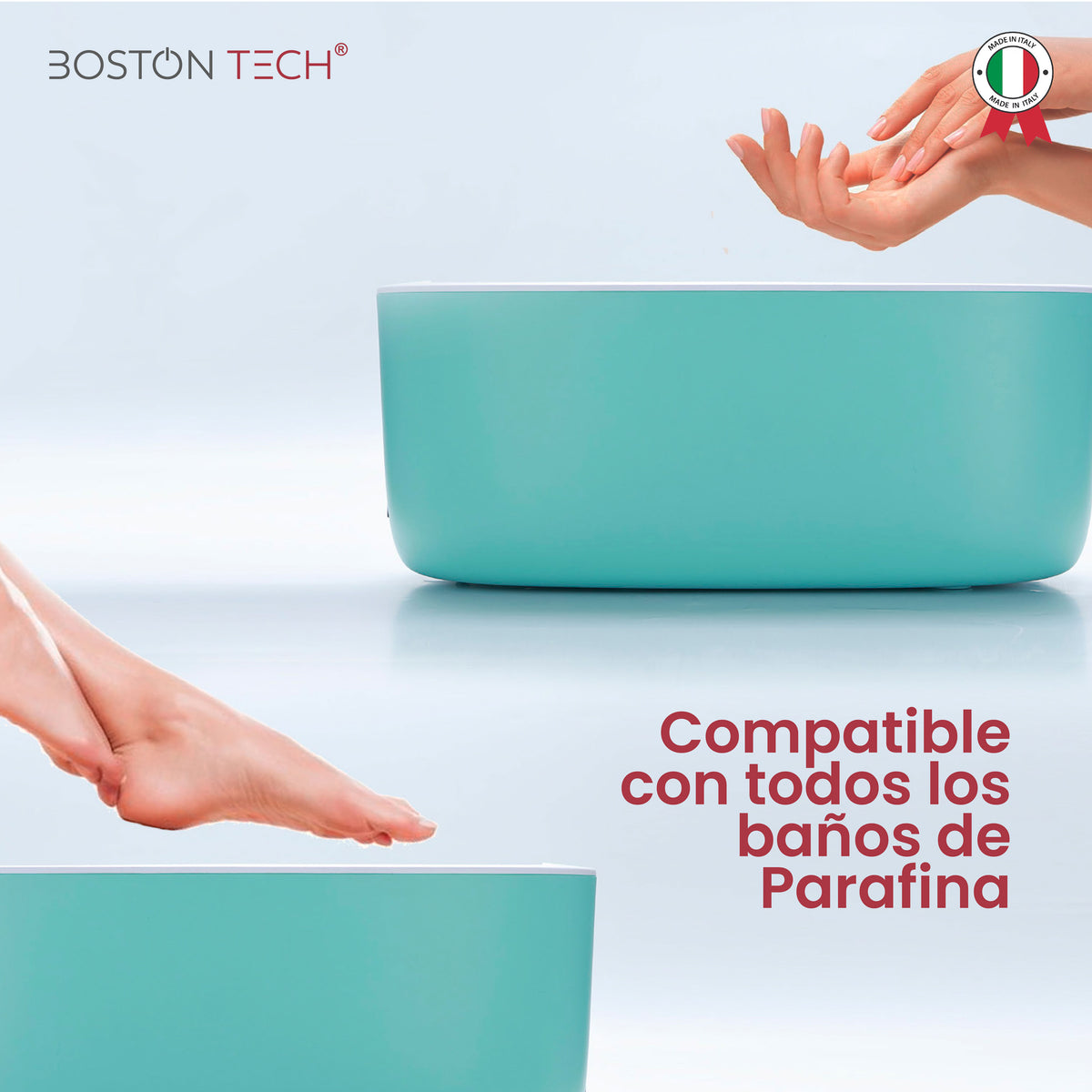 Cera de parafina italiana para manos y pies Boston Tech · 2 bloques de 500 g