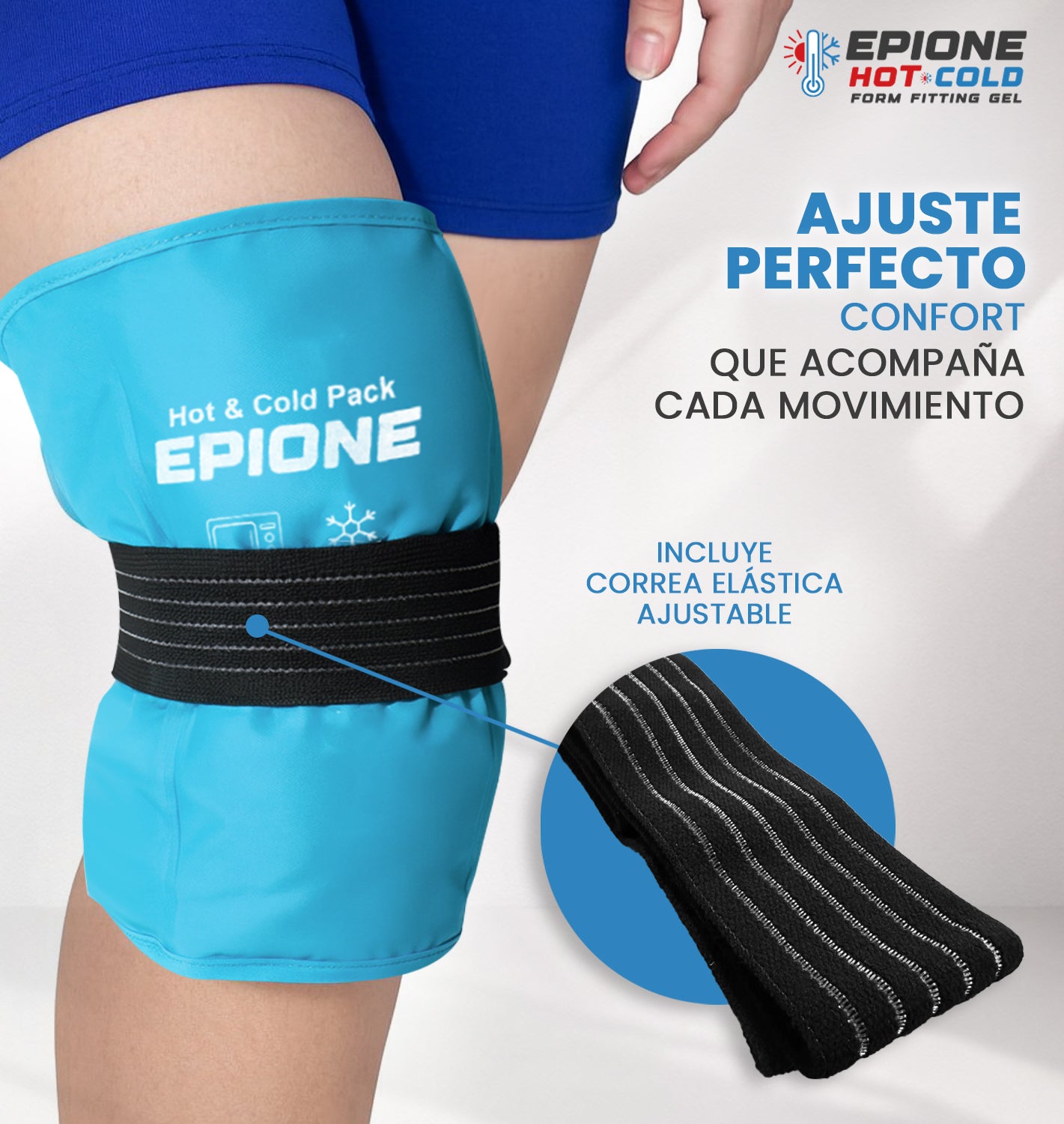 Bolsa de Gel Frío y Calor con Correas | Compresa Grande para Hombros, Rodillera, Codos, Caderas y Espalda | Terapia para Lesiones, Esguinces, Hinchazón y Dolor Muscular (27 x 37 cm)
