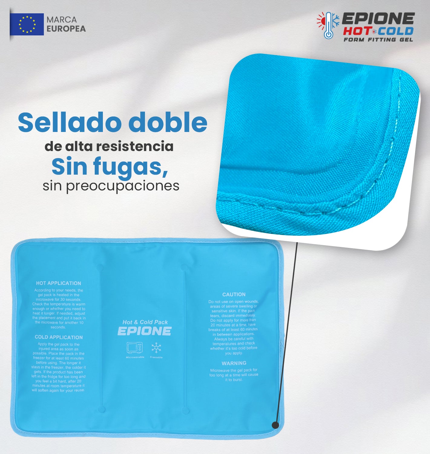 Bolsa de Gel Frío y Calor con Correas | Compresa Grande para Hombros, Rodillera, Codos, Caderas y Espalda | Terapia para Lesiones, Esguinces, Hinchazón y Dolor Muscular (27 x 37 cm)