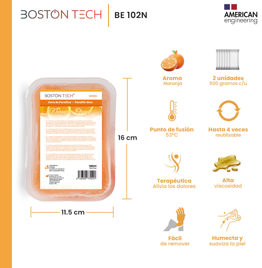 Cera de Parafina Naranja (2 bloques)