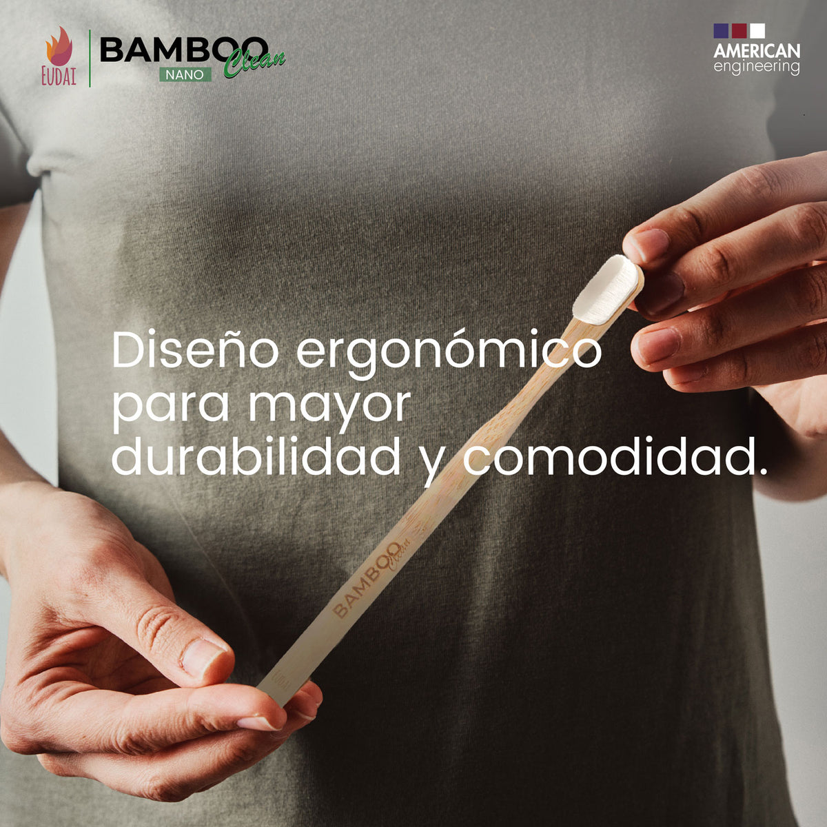 Cepillos de dientes de bambú Nano · pack de 4