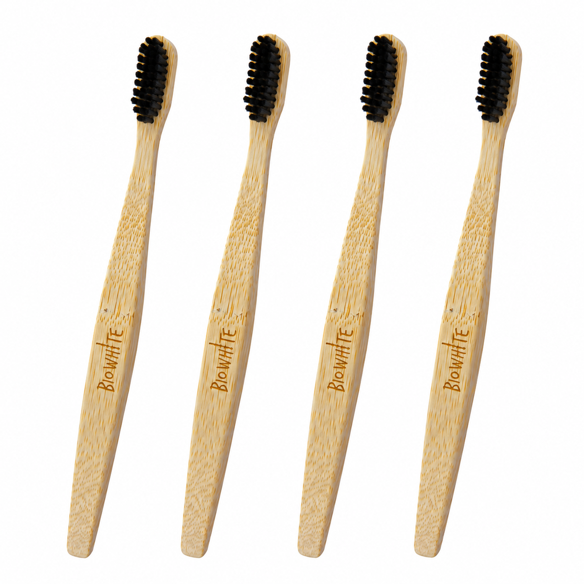 Cepillos de dientes de bambú BioWhite · pack de 4