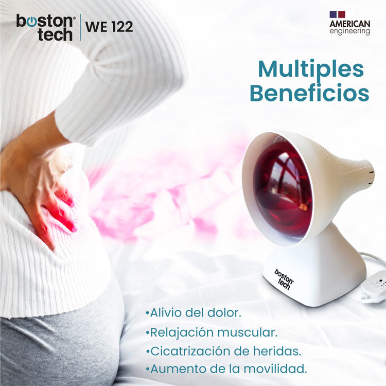 Lámpara de infrarrojos compacta Boston Tech WE122 · 200 W con temporizador