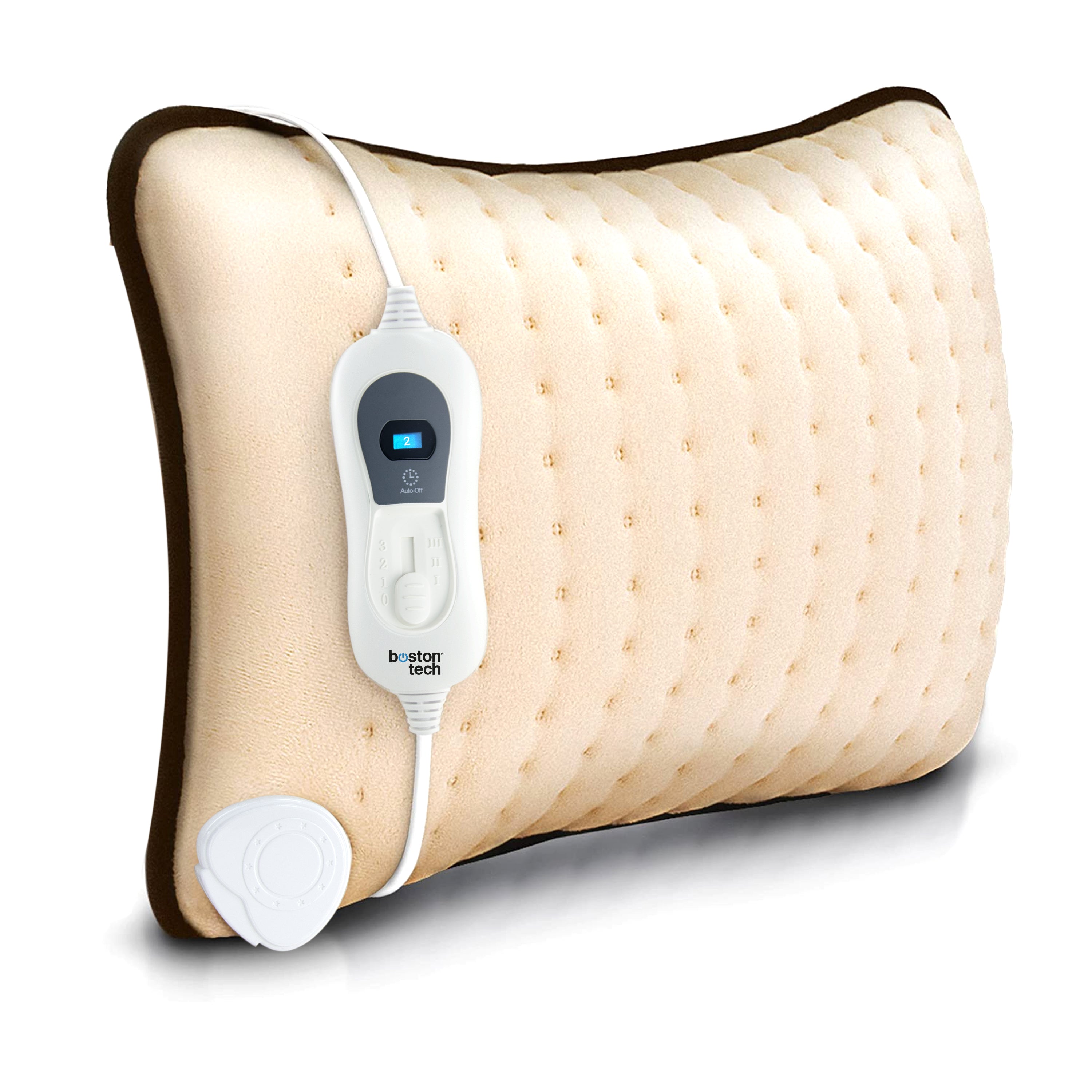 Cojín Electrónico Suave para espalda, hombros y cuello. Almohadilla Eléctrica con 3 Niveles, Calentamiento Ultrarrápido, Lavable, Apagado Automático.