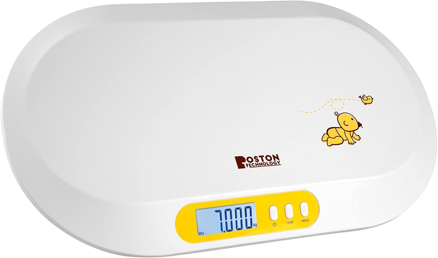 Bascula para bebés y Mascotas. Balanza digital con pantalla LCD Ideal para calcular el peso de su bebe Recién Nacido capacidad 20Kg (44lb) - BA104 - Bostontechstore