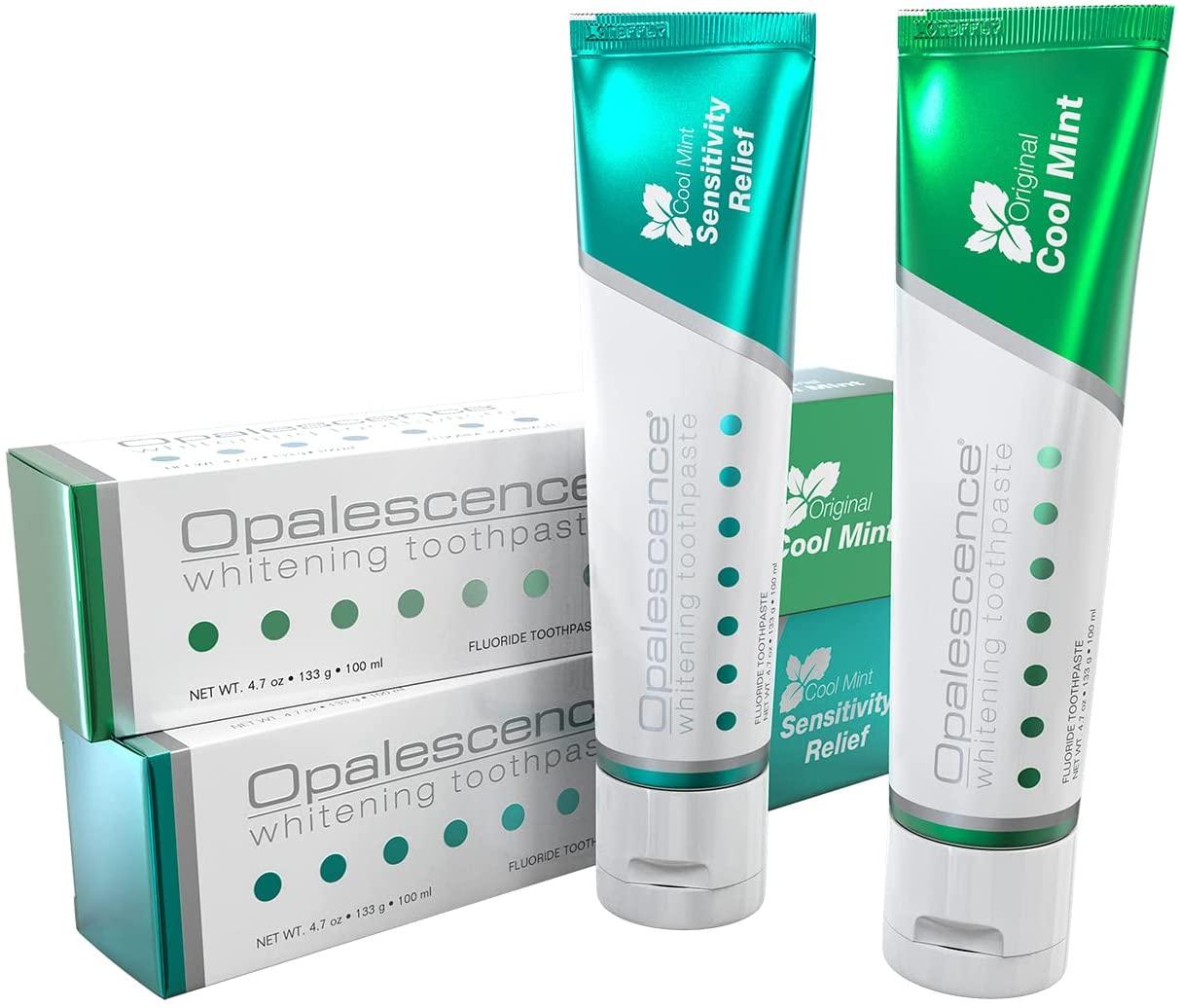 Opalescence Sensitive Relief 3 tubos de Pasta dental blanqueadora con fluoruro (3x133g) Blanqueamiento profesional sabor menta fresca Incluye un Aquapik Sonic Cepillo dental Ultrasónico de regalo - Bostontechstore