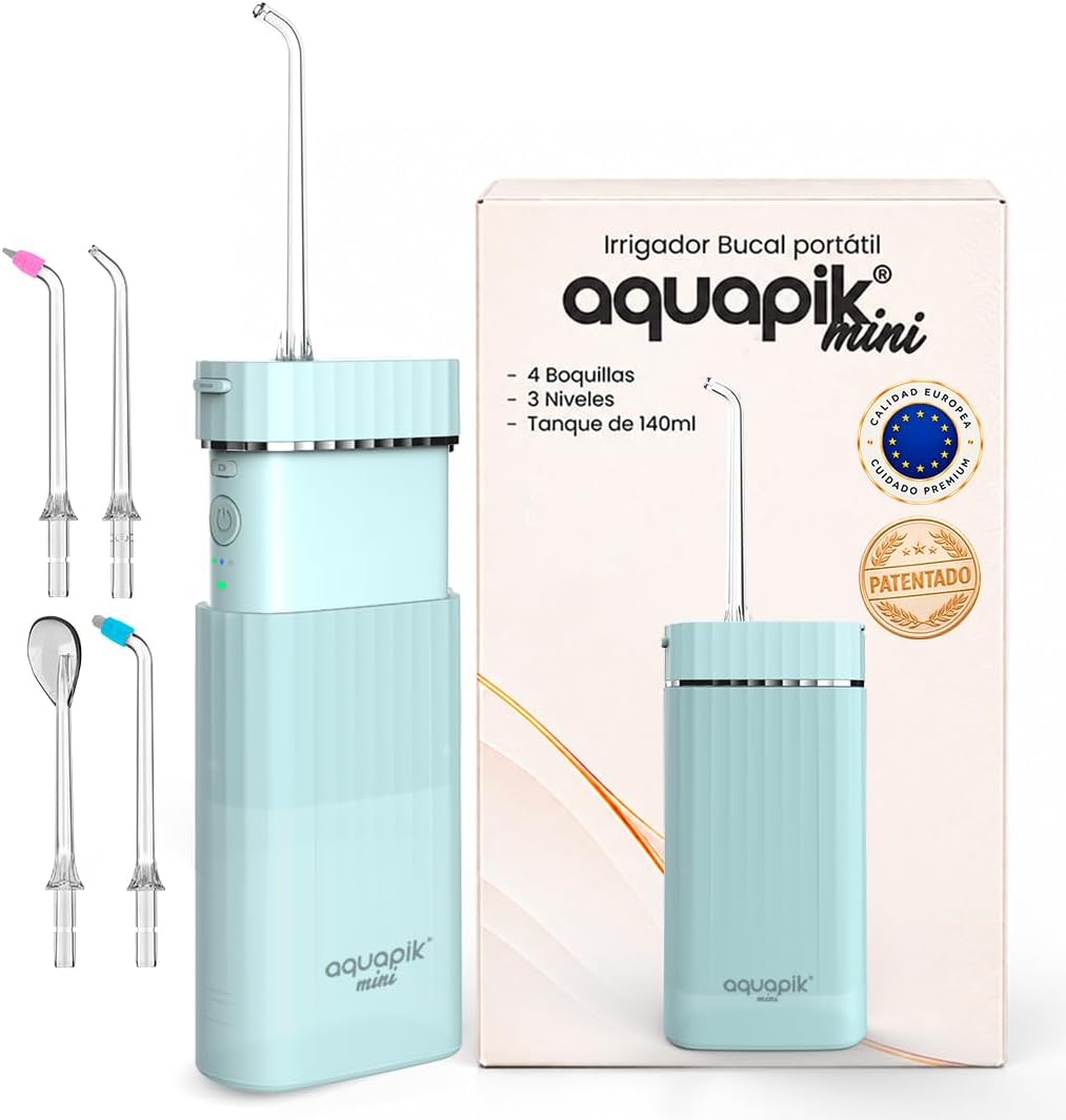 Irrigador dental mini Aquapik® Mini · portátil y de viaje