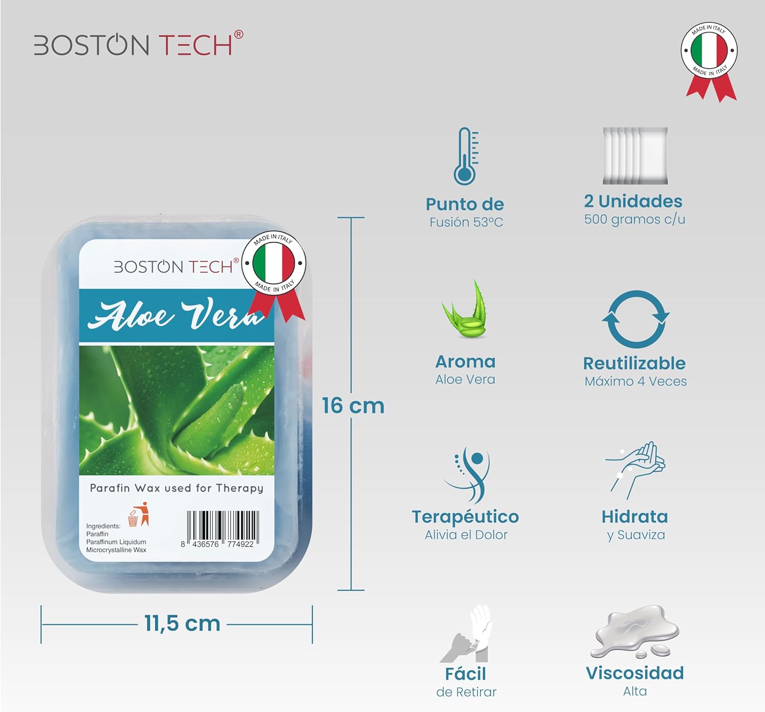 Cera de Parafina Aloe Vera (2 bloques)