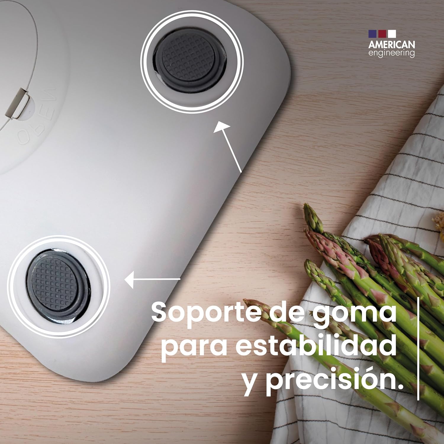 Boston Tech Báscula de Cocina Digital - Acero Inoxidable, Alta Precisión, Impermeable, Capacidad 5kg, Pantalla LCD, Función Tara, Recetario Incluido (HK105)