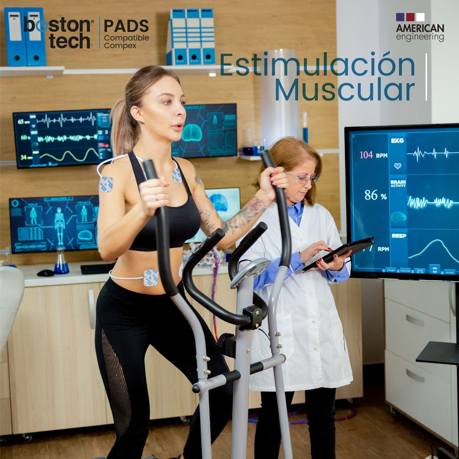 16 Electrodos Compatibles Compex (Mixtos)