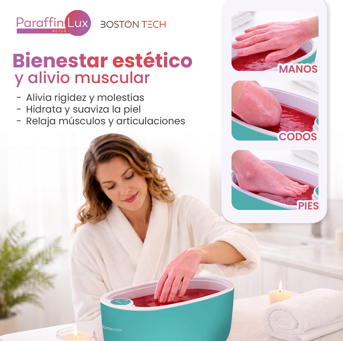 Baño de Parafina para tratemiendo de Artritis, Dolores Articulares y Piel Seca