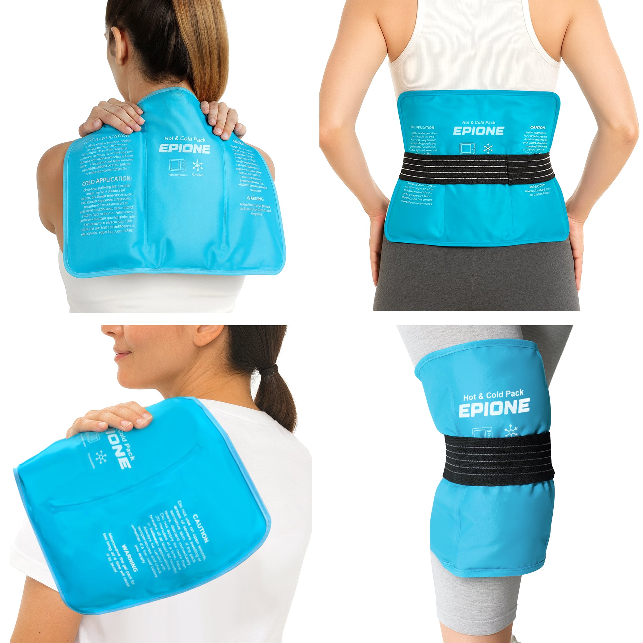 Bolsa de Gel Frío y Calor con Correas | Compresa Grande para Hombros, Rodillera, Codos, Caderas y Espalda | Terapia para Lesiones, Esguinces, Hinchazón y Dolor Muscular (27 x 37 cm)