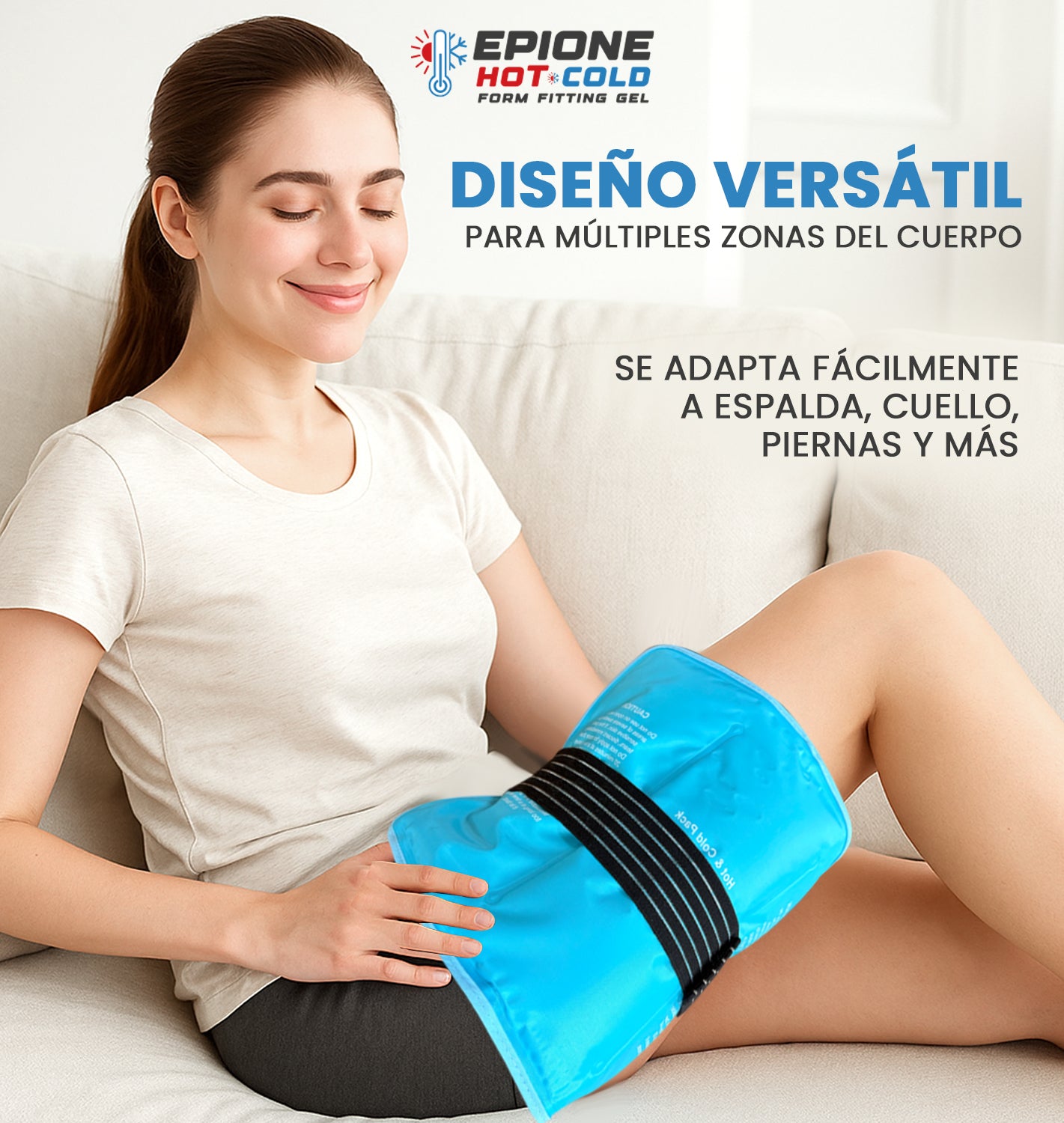 Bolsa de Gel Frío y Calor con Correas | Compresa Grande para Hombros, Rodillera, Codos, Caderas y Espalda | Terapia para Lesiones, Esguinces, Hinchazón y Dolor Muscular (27 x 37 cm)