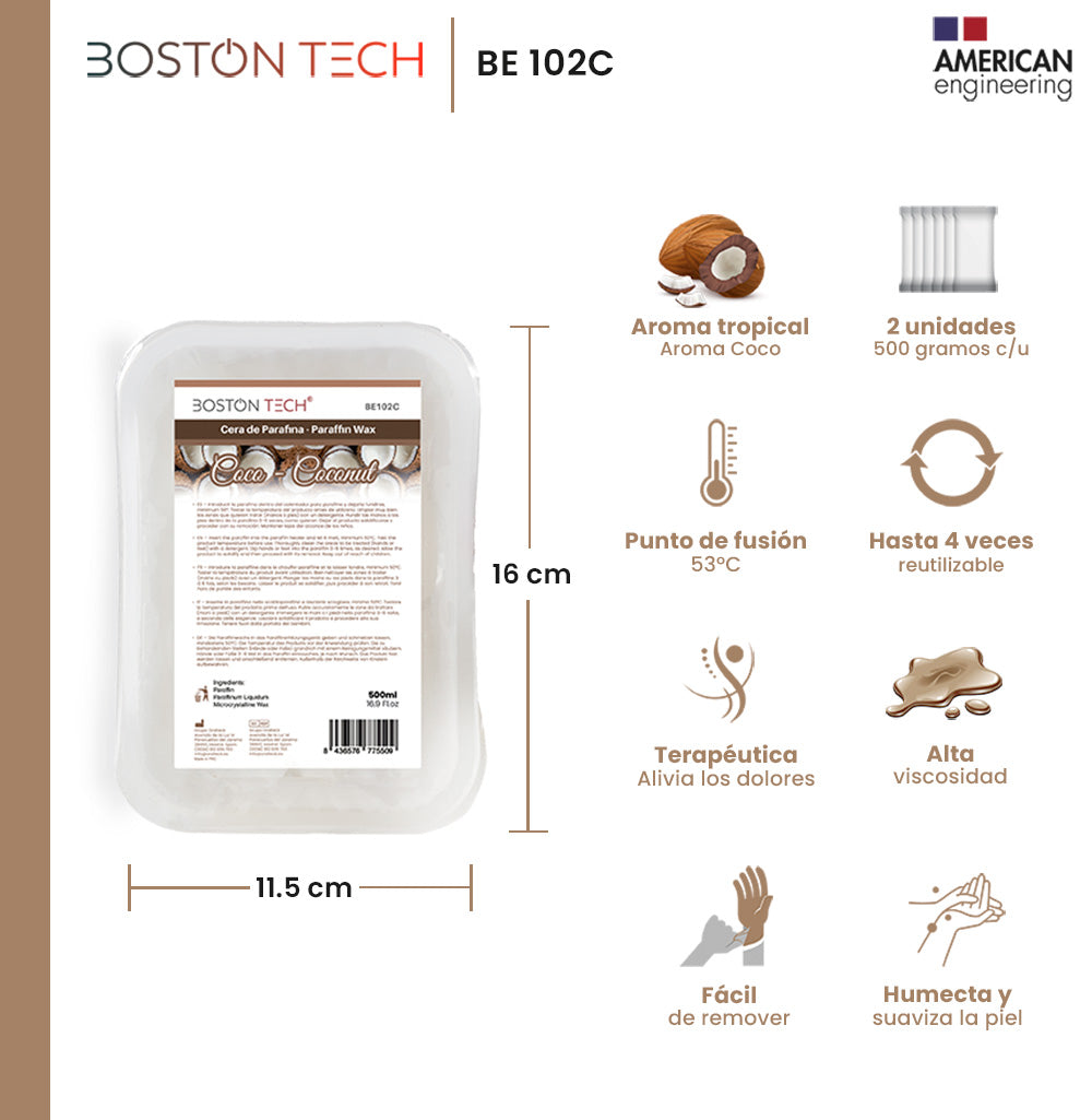 Cera de Parafina Coco (2 bloques)