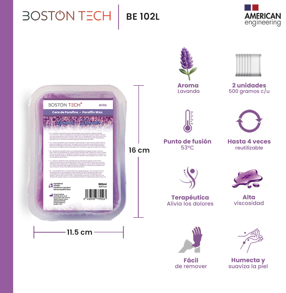 Cera de Parafina Lavanda (2 bloques)