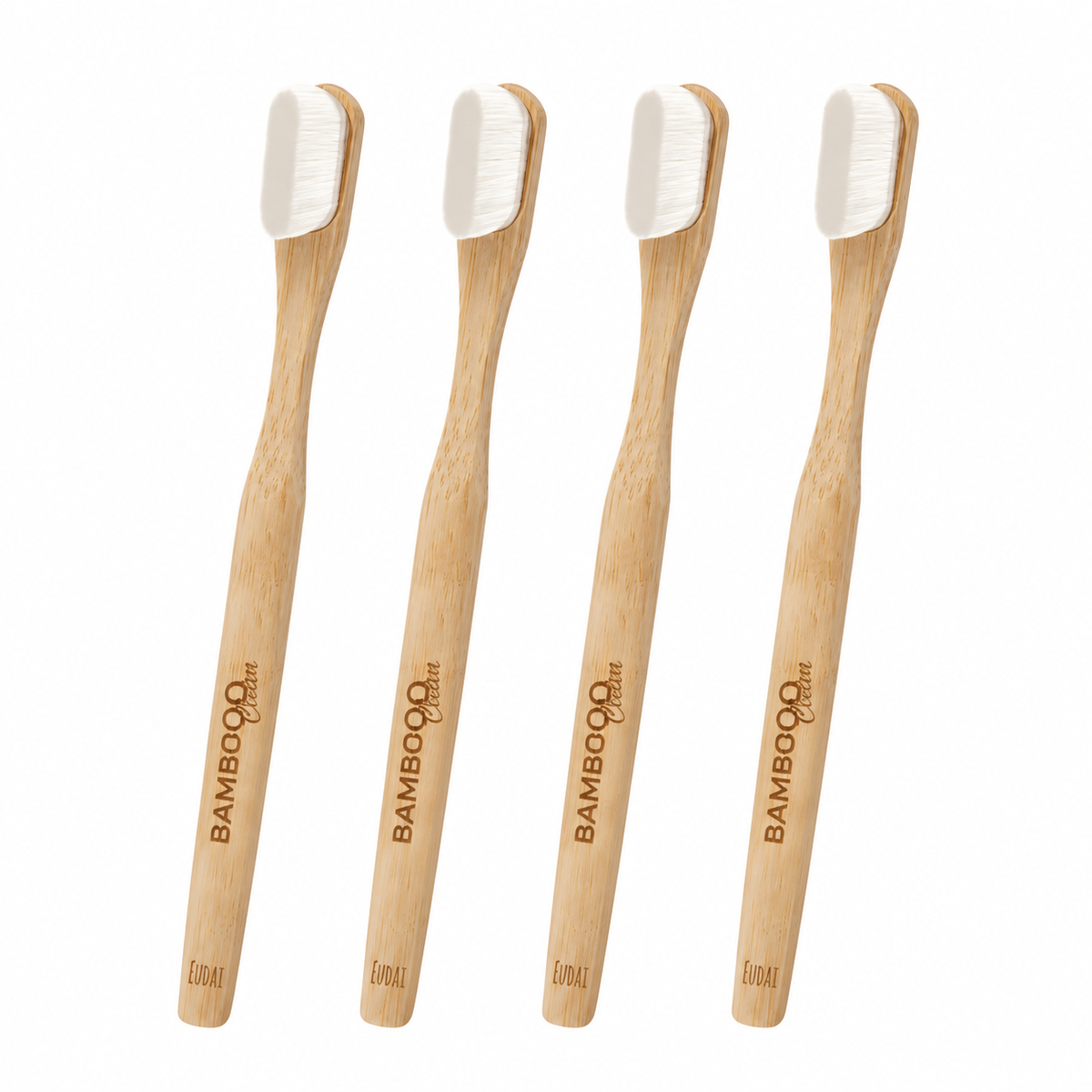 Cepillos de dientes de bambú Nano · pack de 4