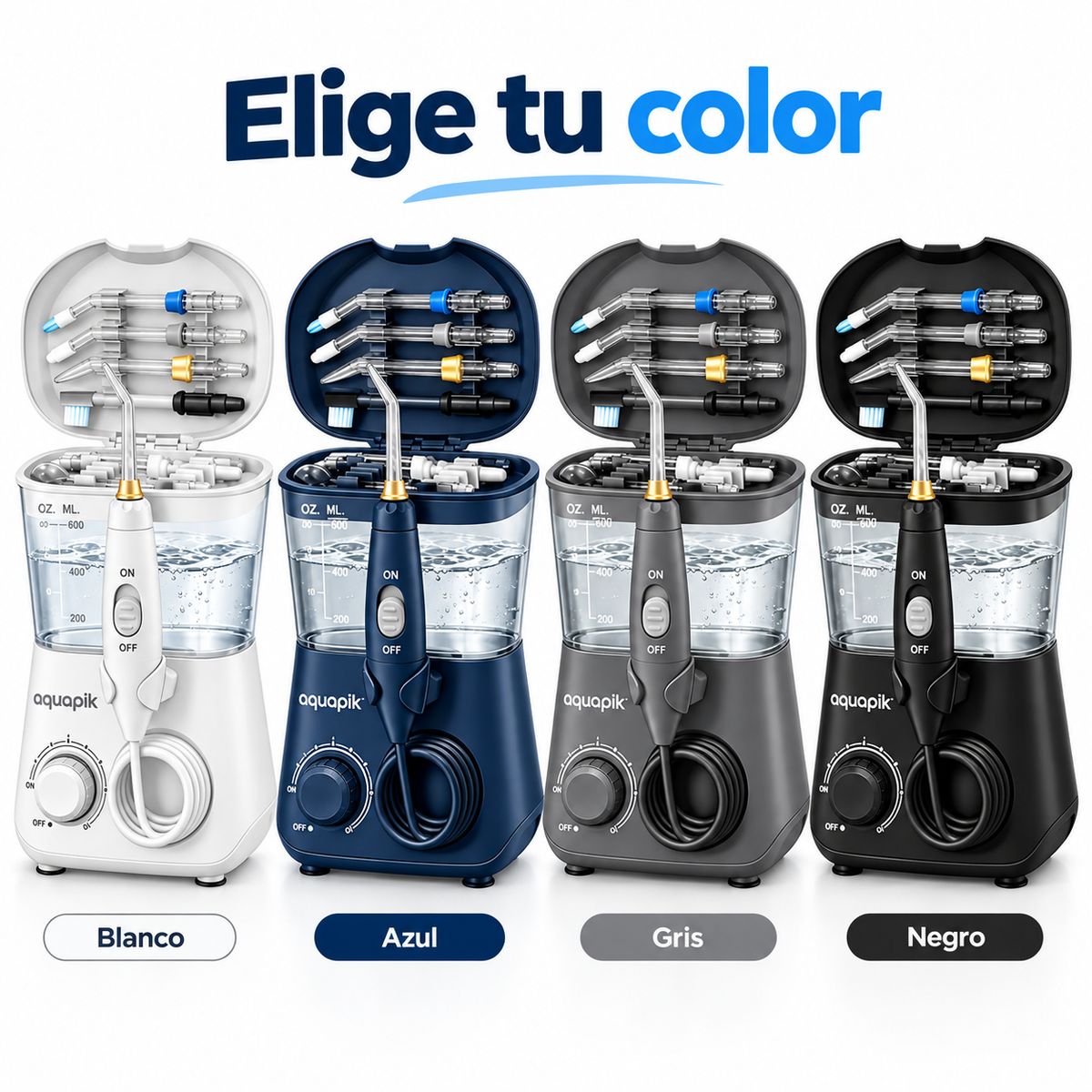 Irrigador dental Aquapik® ADVANCED · ortodoncia, implantes y kit blanqueador