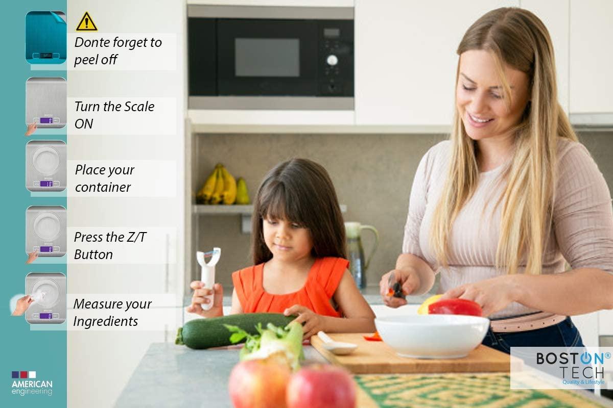 Báscula de Cocina Digital para Frutas y Alimentos - HK105 - Bostontechstore