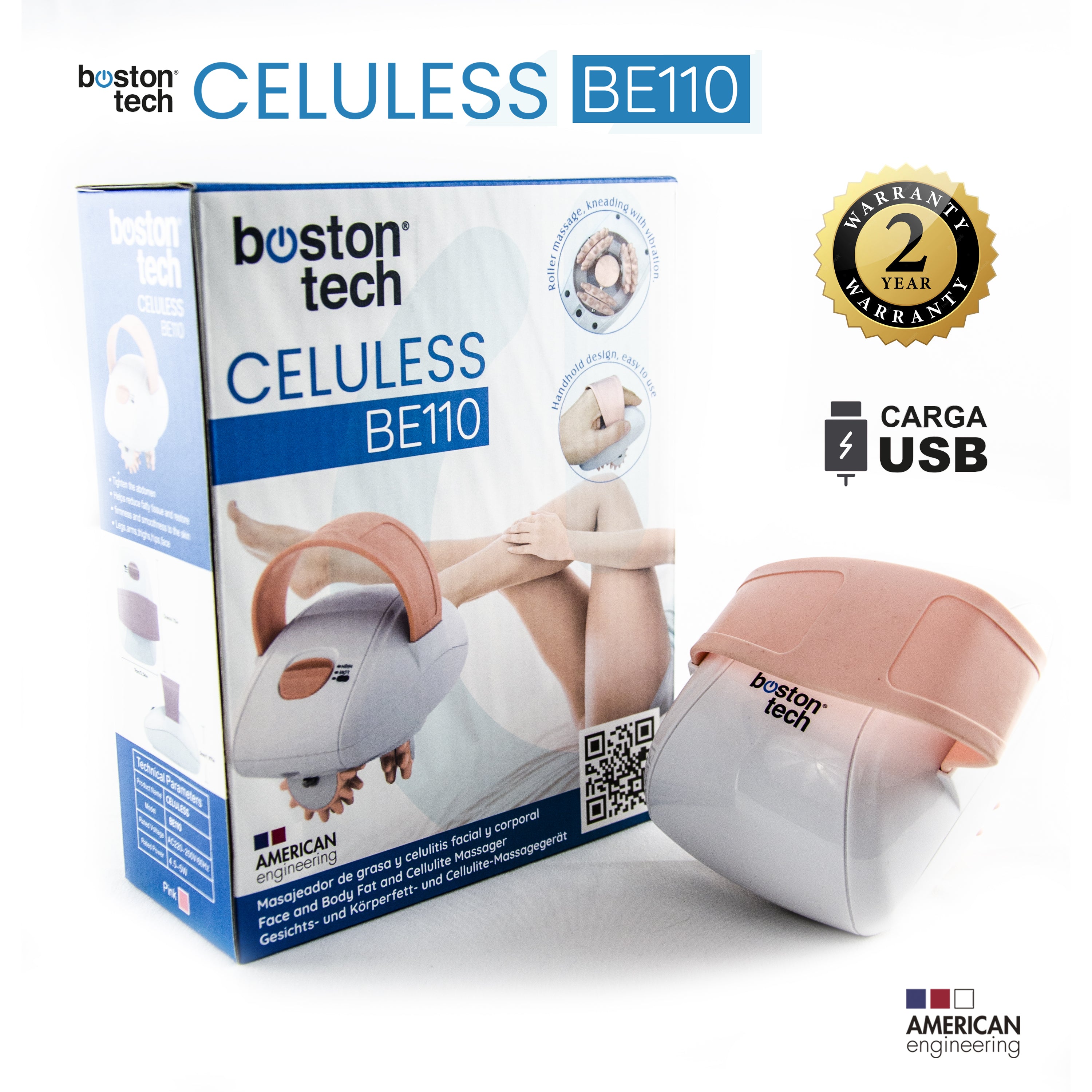 Celuless BE110 Masajeador Anticelul tico 2 intensidades Masaje tonific