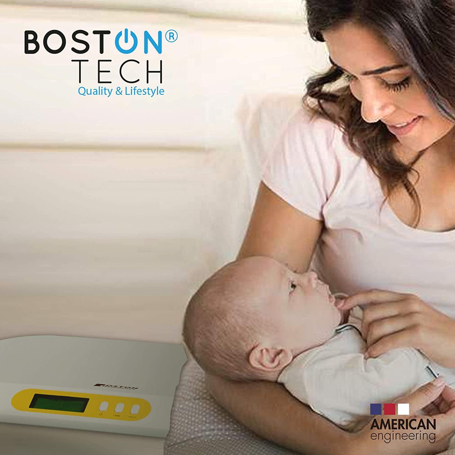 Bascula para bebés y Mascotas. Balanza digital con pantalla LCD Ideal para calcular el peso de su bebe Recién Nacido capacidad 20Kg (44lb) - BA104 - Bostontechstore